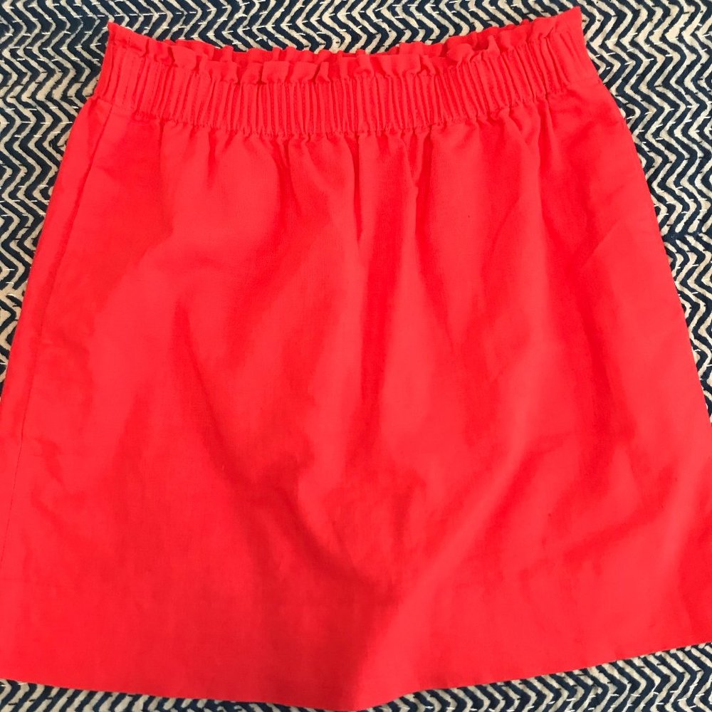 J.Crew Linen-cotton Sidewalk Mini Skirt